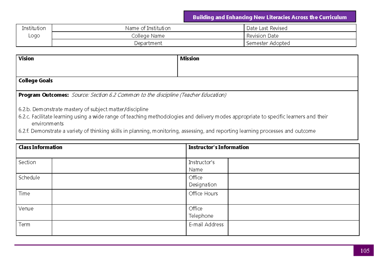 Buildingand Enhancing New Literacies Acrossthe Curriculum - Building ...