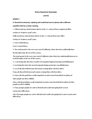 Extra Grammar Exercises Unit 6 Summit 1 - Extra Grammar Exercises (Unit ...