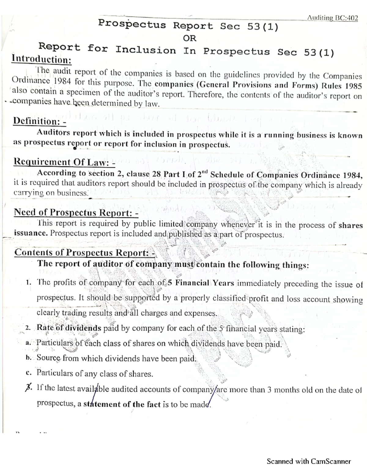 Prospectus Audit Report - Auditing - Scanned with CamScanner Scanned ...