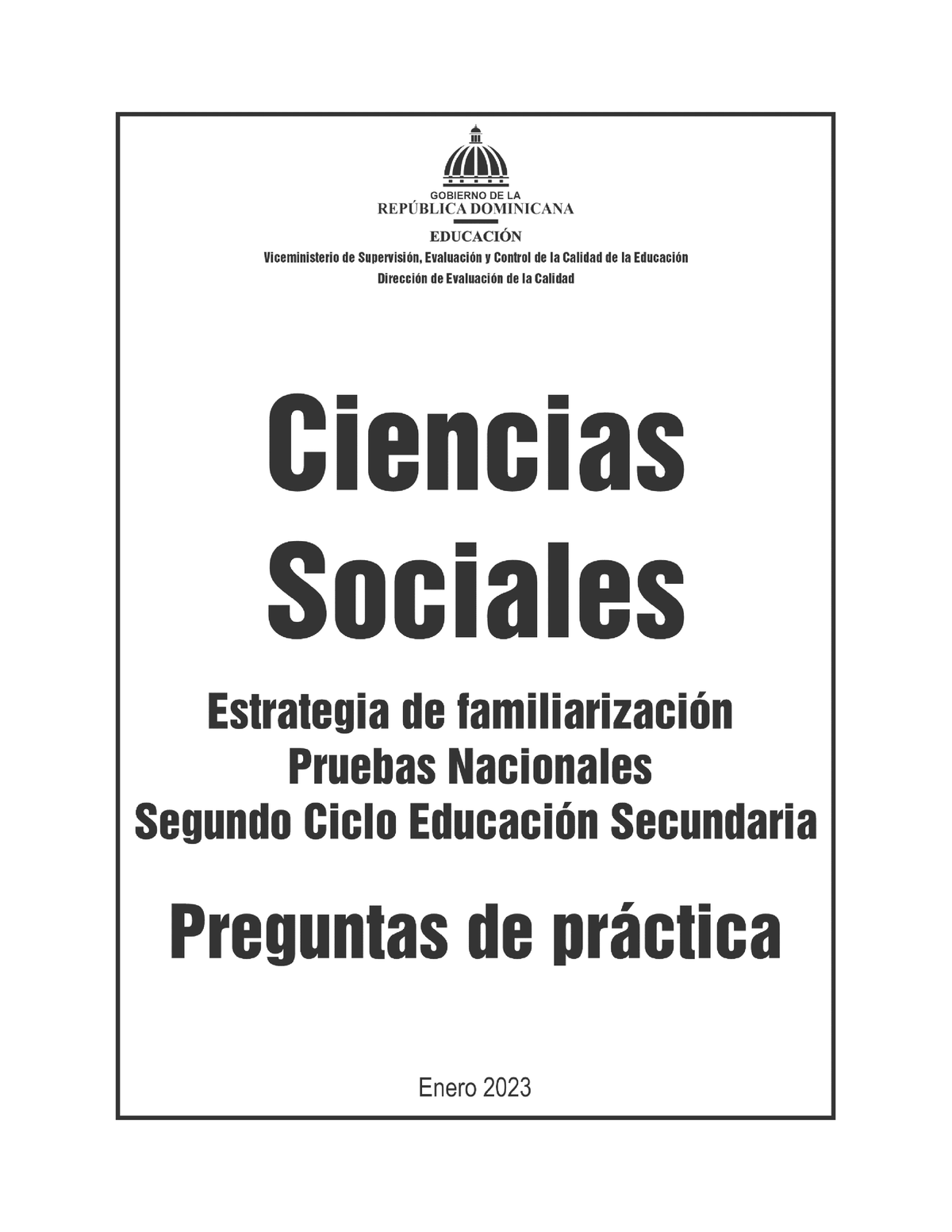 Cuadernillo Práctica Ciencias Sociales Sexto Secundaria Familiarización ...