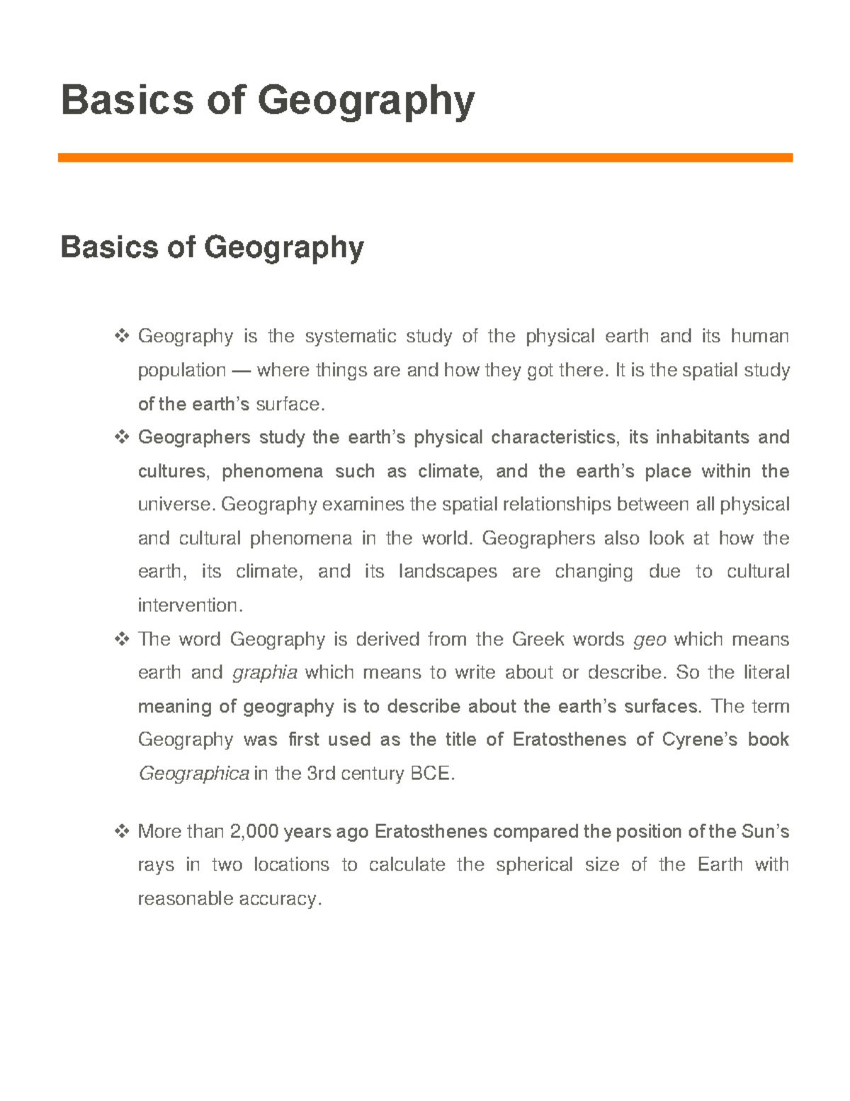 Basics Of Geography - Basics Of Geography Basics Of Geography Geography ...