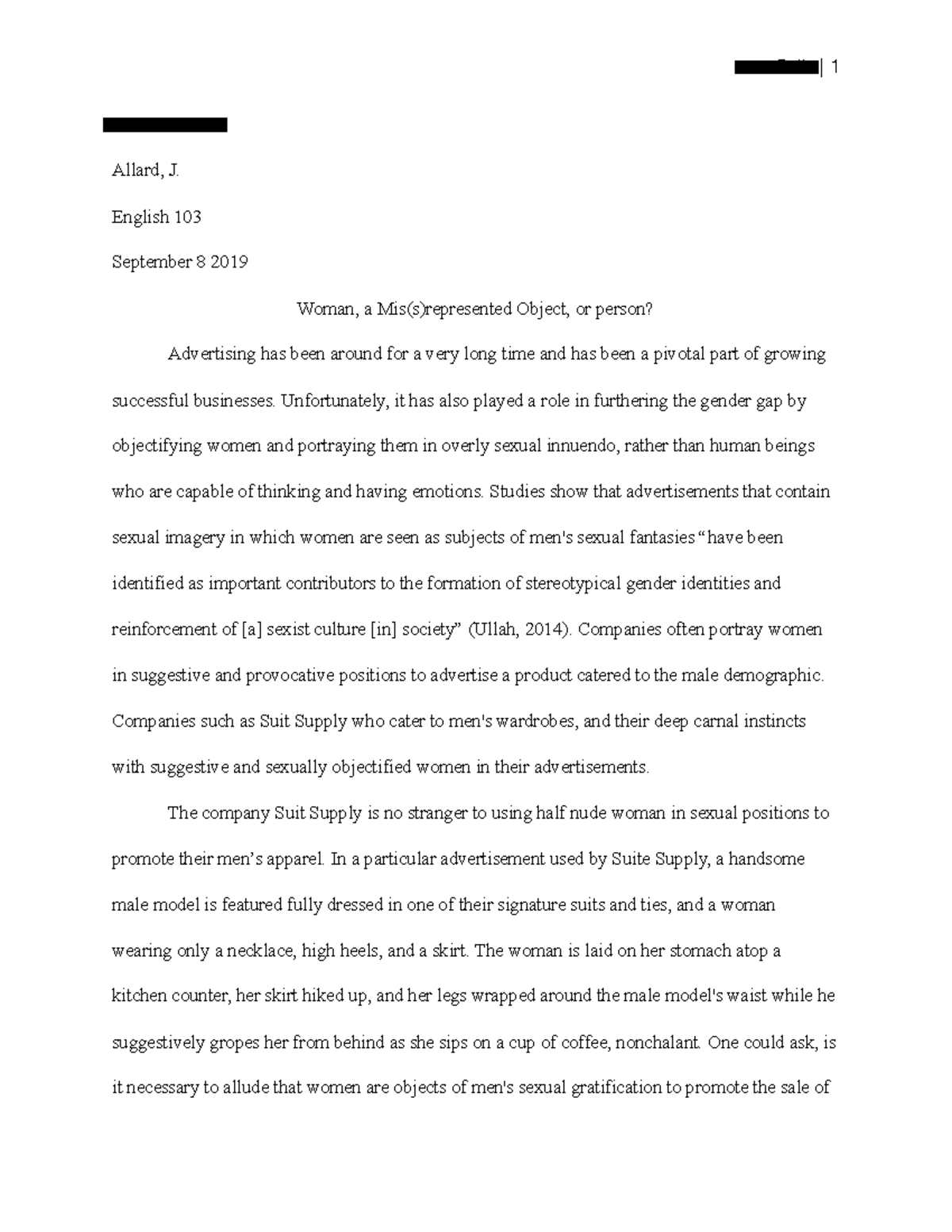 advertising essay in english