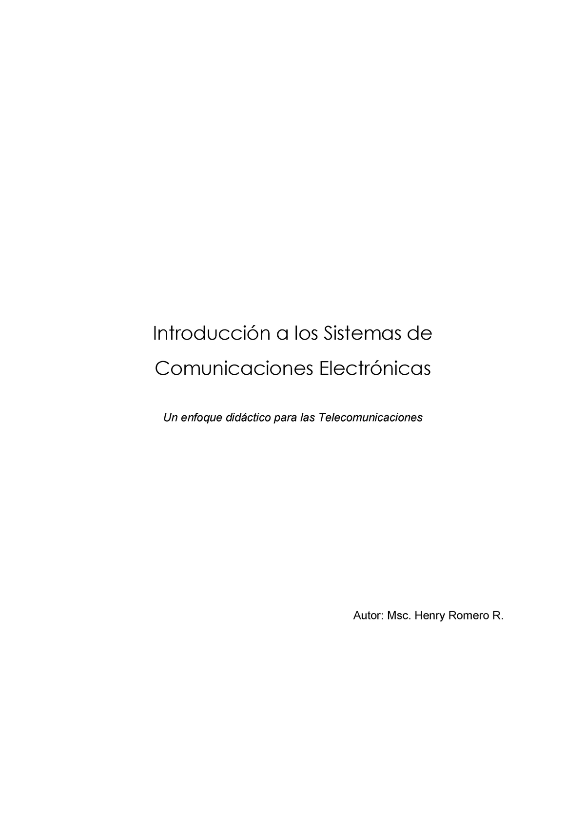 Introducción A Los Sistemas De Comunicaciones Electrónicas - Dinamica ...