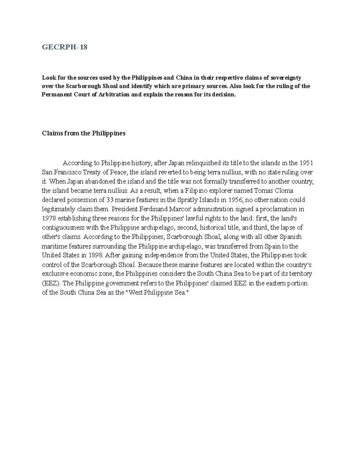 Arts appreciationirections Define the word “HISTORY” using the