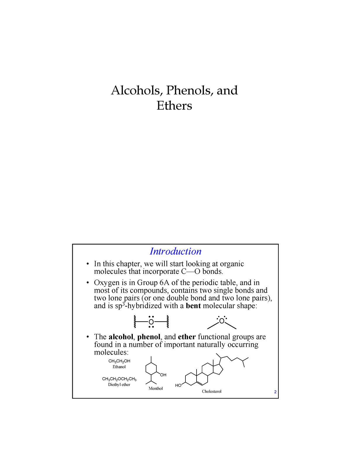 case study questions for alcohols phenols and ethers