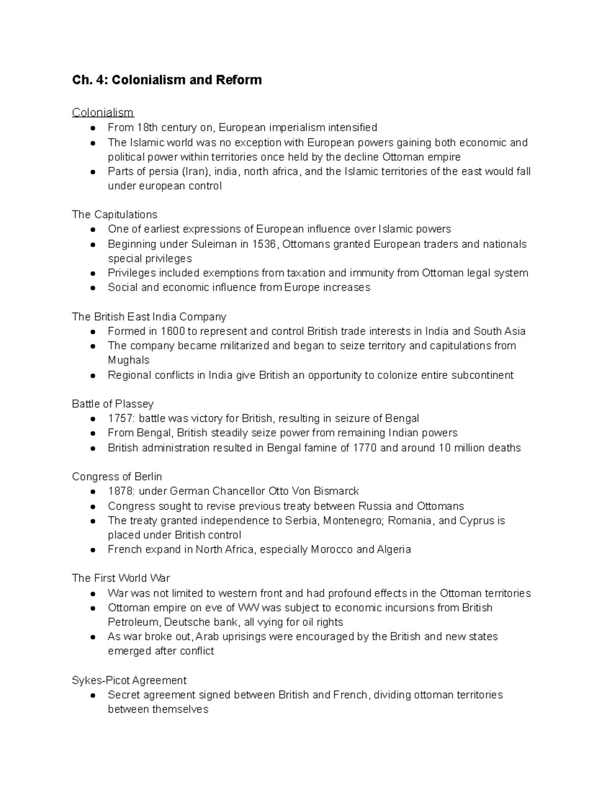 Global Politics Unit 4 - Ch. 4: Colonialism and Reform Colonialism From ...