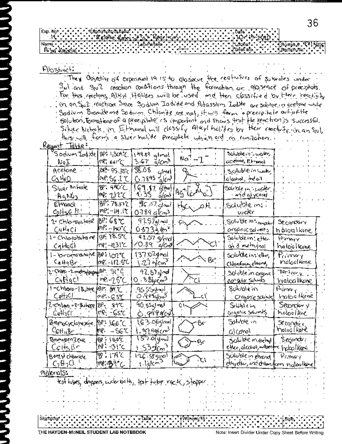 Lab 19 laboratory class experiment CHEM 121 Studocu