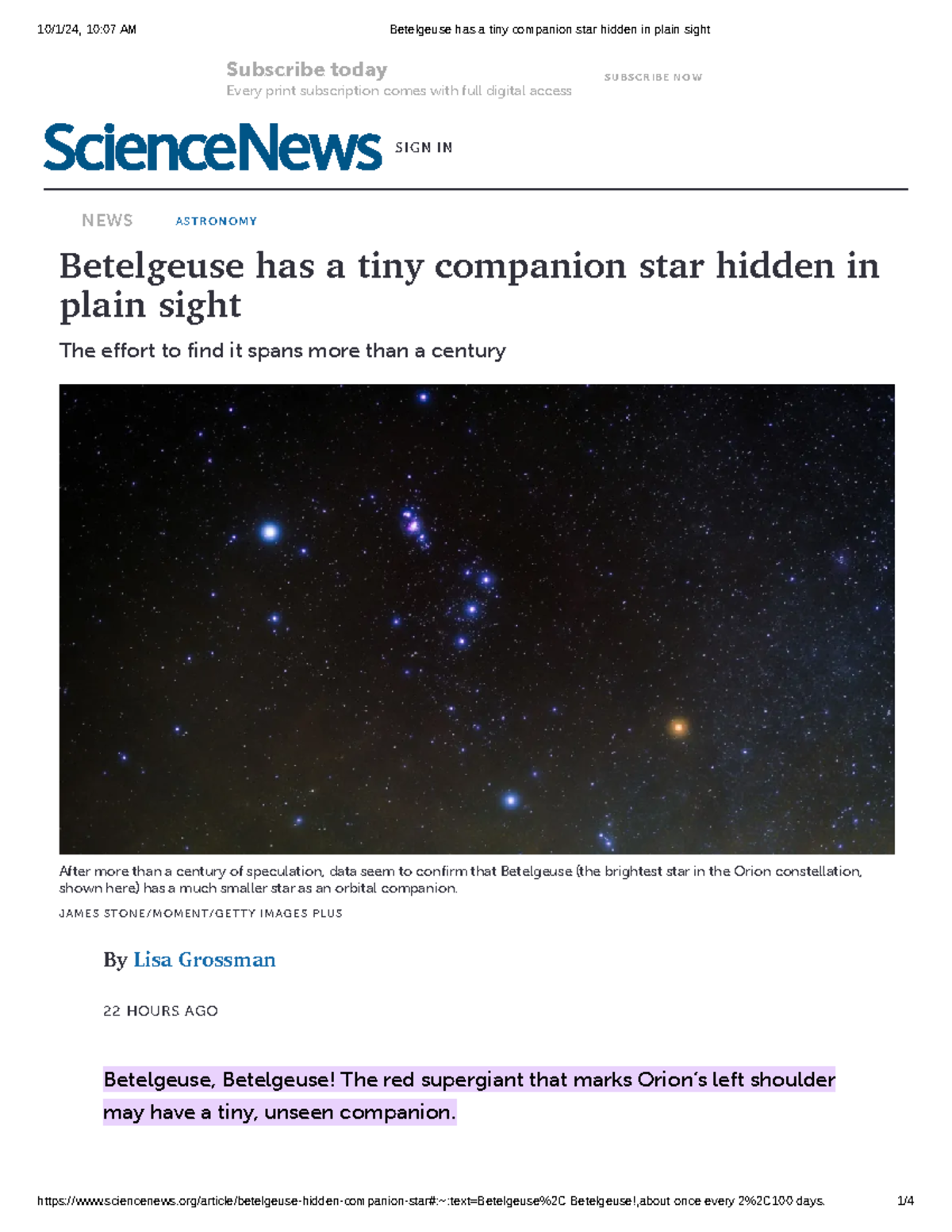 A Companion Star Orbits Betelgeuse: What Does This Mean For Us? - rbz9hdd