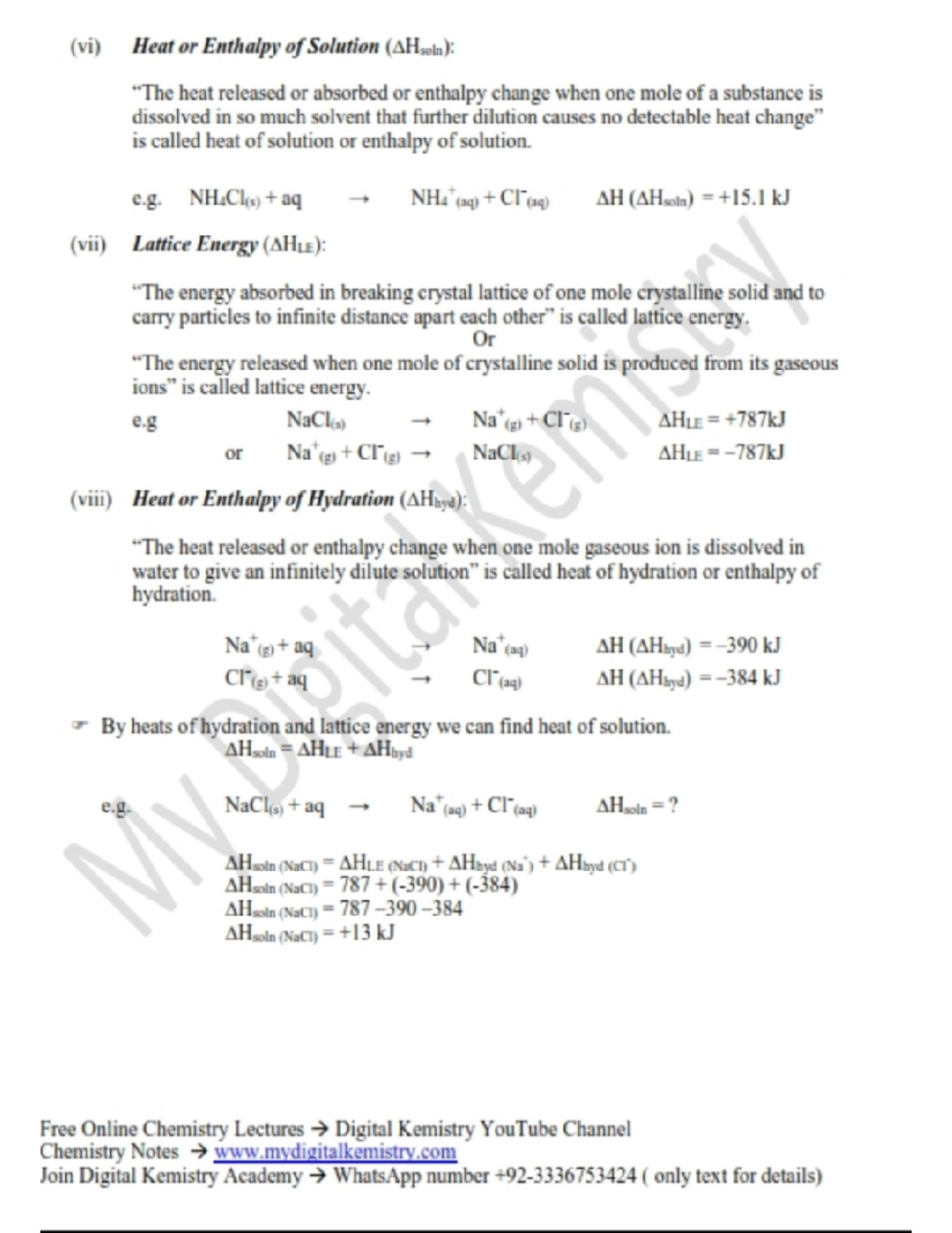 8 - Enthalpy, Entropy And Heat Capacity And Also Specified About The ...