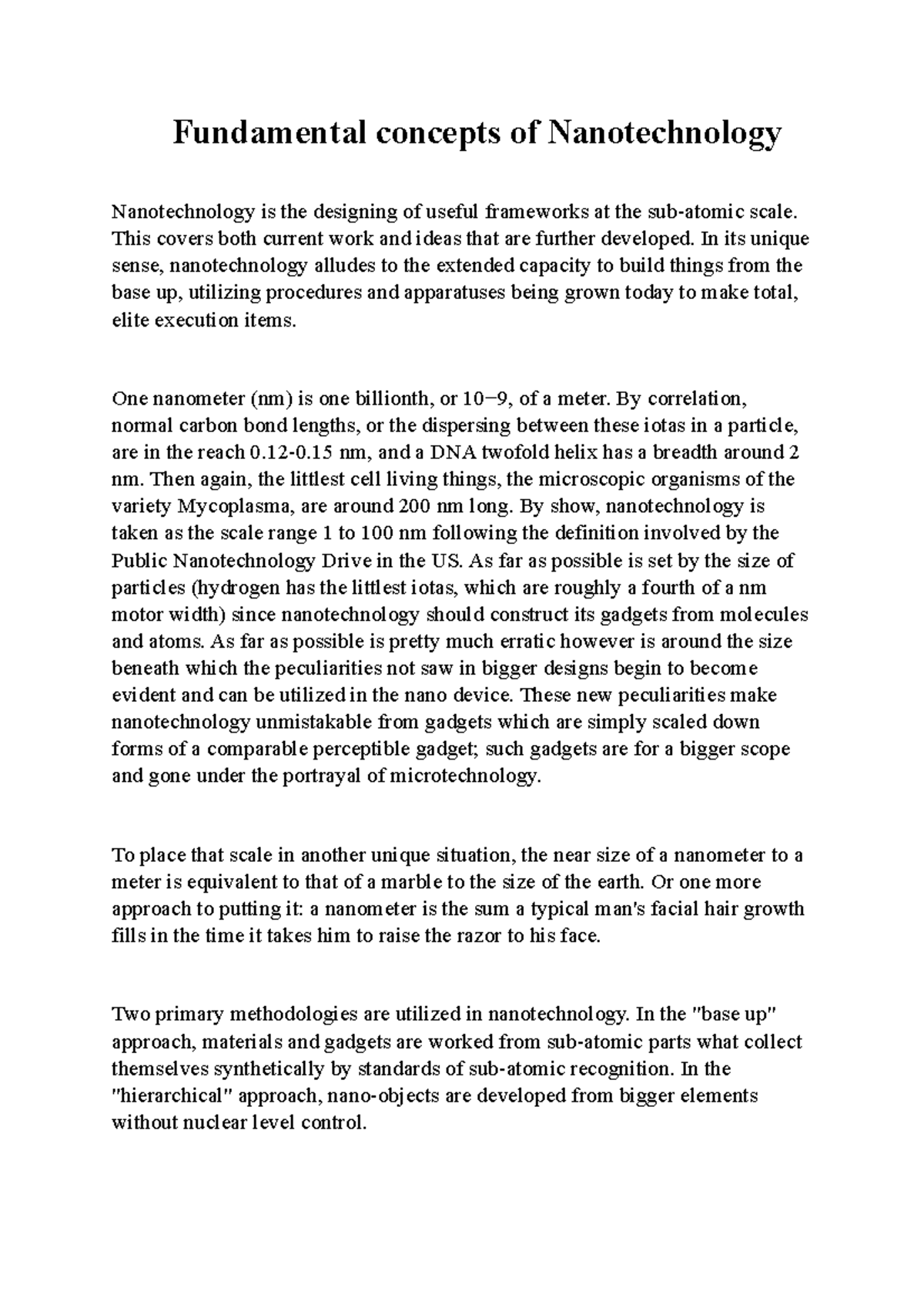 Fundamental concepts of Nanotechnology - Fundamental concepts of ...