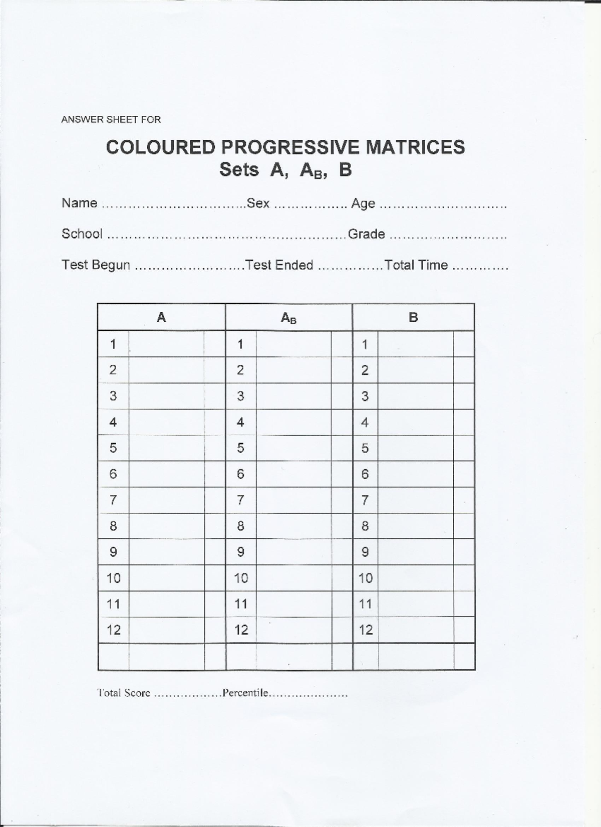 4 Ravens - Coloured-Progressive-Matrices-Score-Sheet - Statistical ...