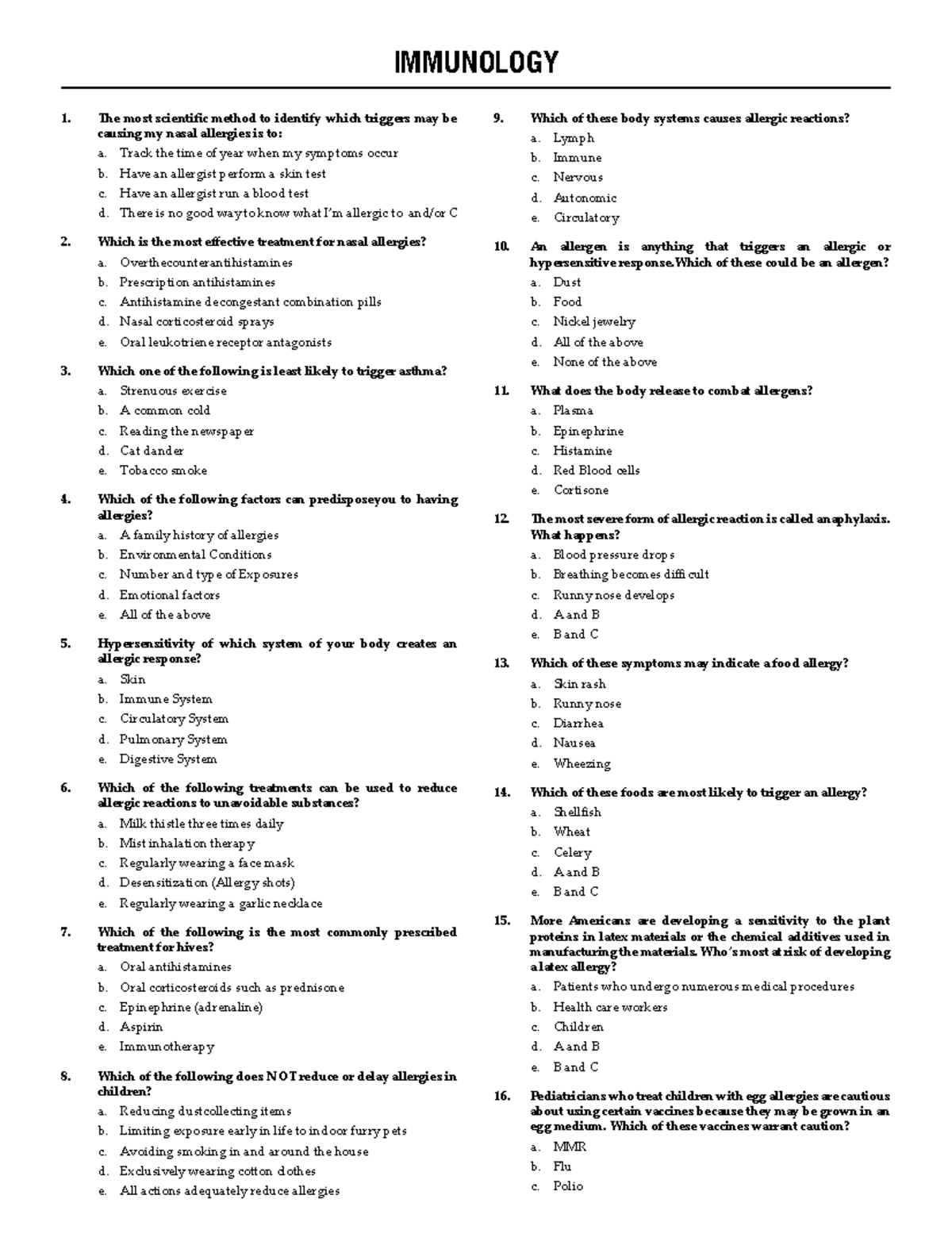 08 iimmunology - immune - The most scientific method to identify which ...