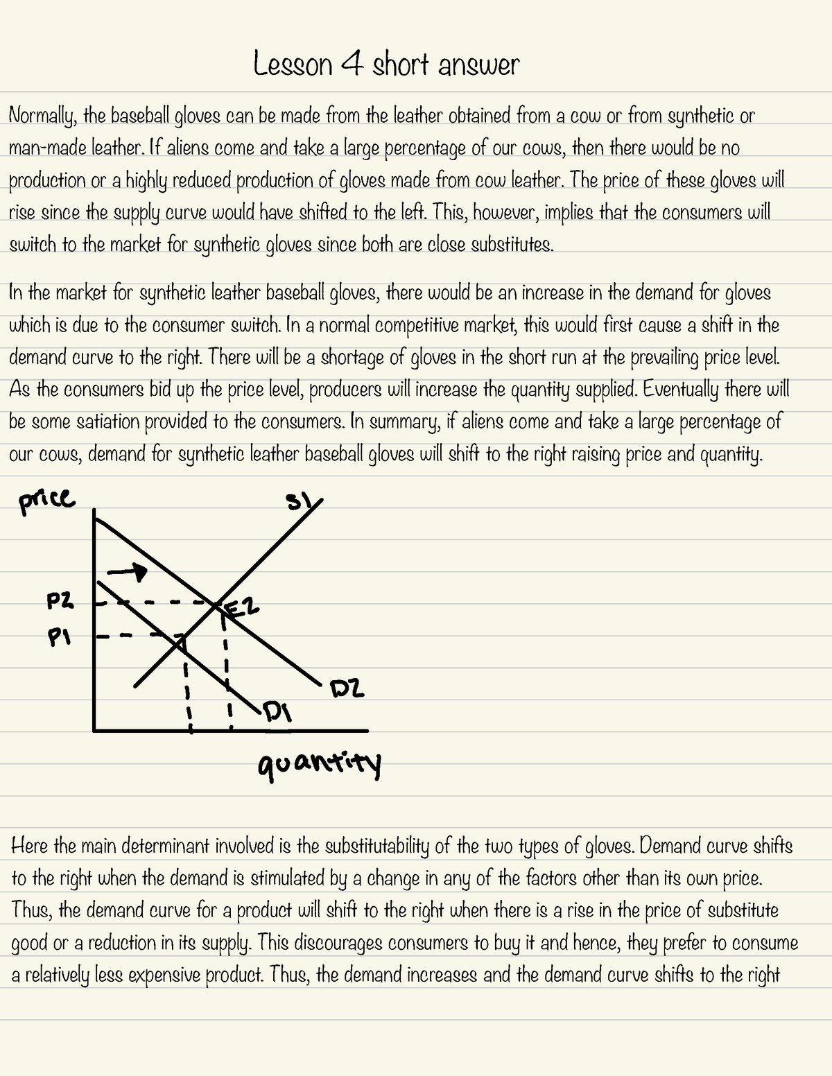 Microeconomics Ch 4 Short Answer - Lesson 4 Short Answer Normally, The ...