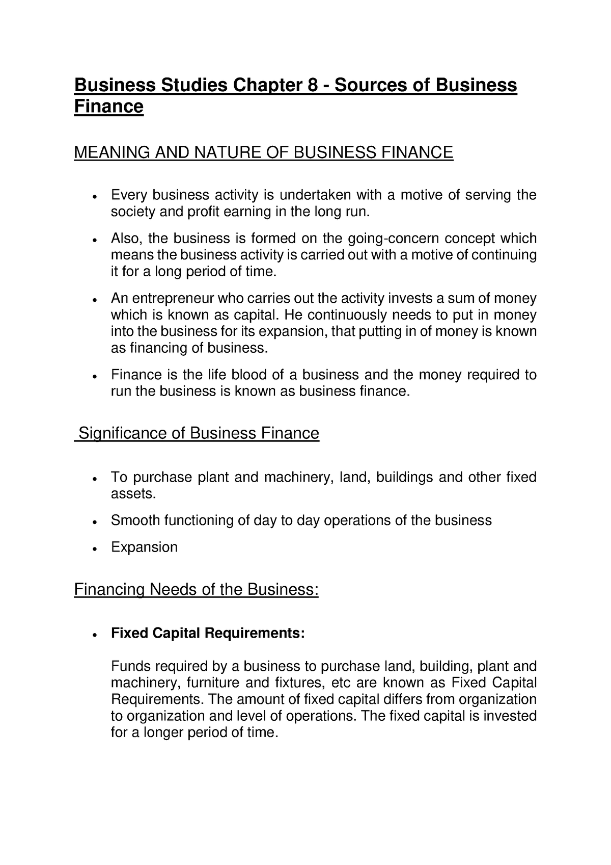 Business Studies Chapter 8 - UoK - Studocu