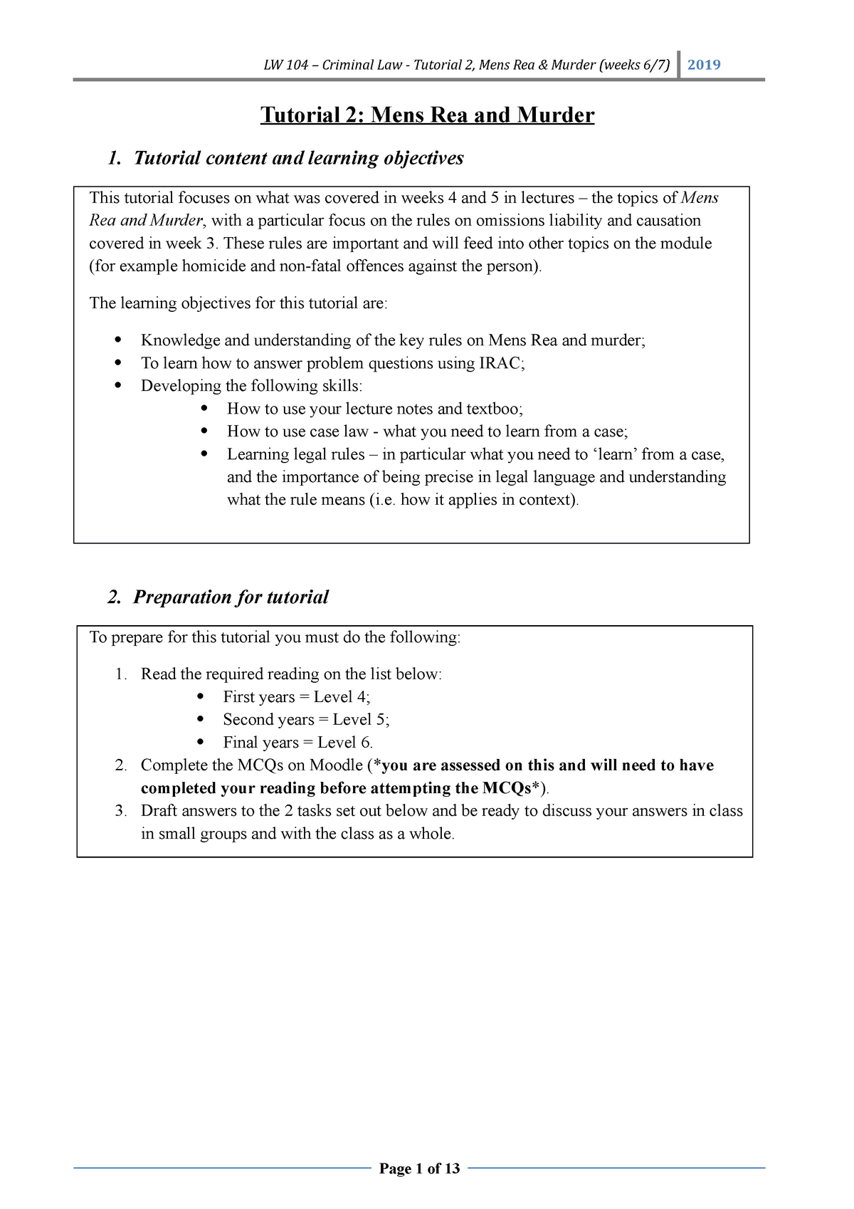 tutorial-2-mens-rea-answers-tutorial-2-mens-rea-and-murder-1