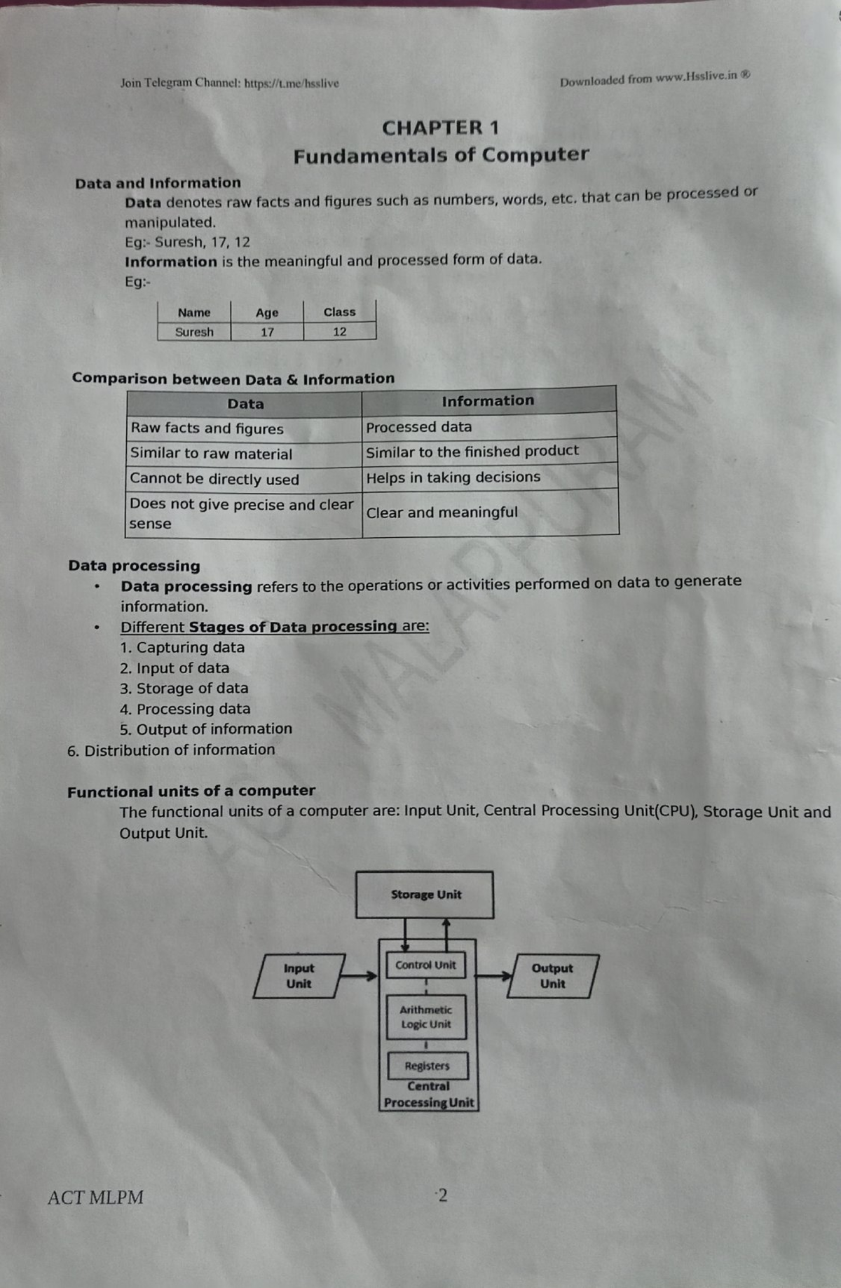 Fundamentals of computer - Computer Applications - Studocu image.
