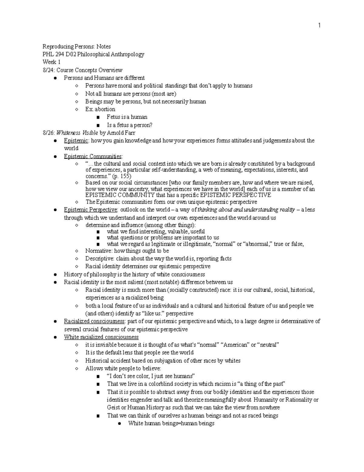 Reproducing Persons Notes - abortion Fetus is a human Is a fetus a ...