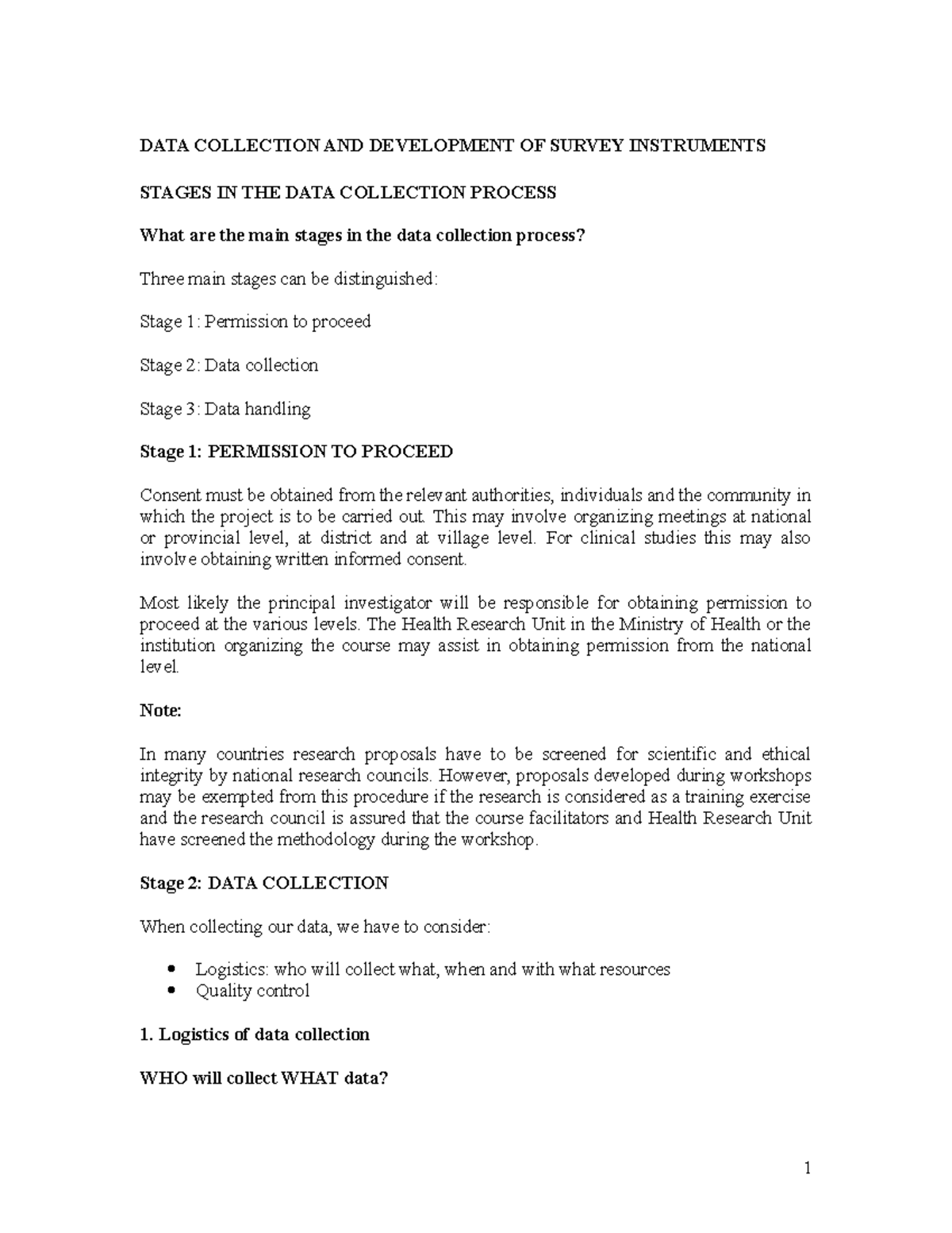 Lesson 3 - essay - DATA COLLECTION AND DEVELOPMENT OF SURVEY ...