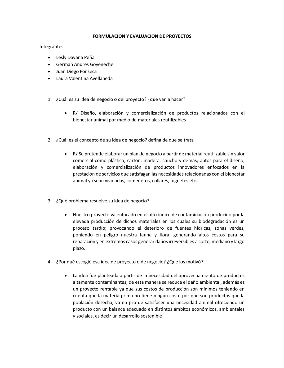 Formulacion Y Evaluacion DE Proyectos - FORMULACION Y EVALUACION DE ...