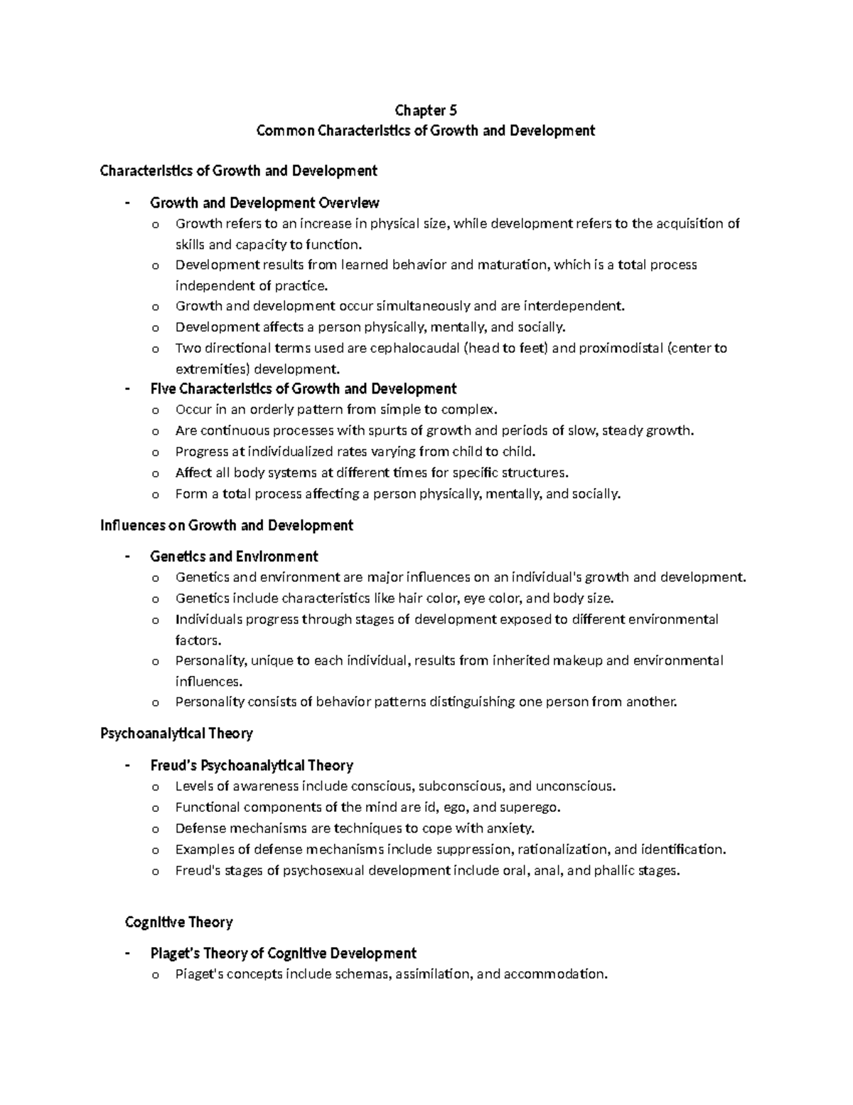 Chapter 5 - Common Characteristics of Growth and Development - Chapter ...