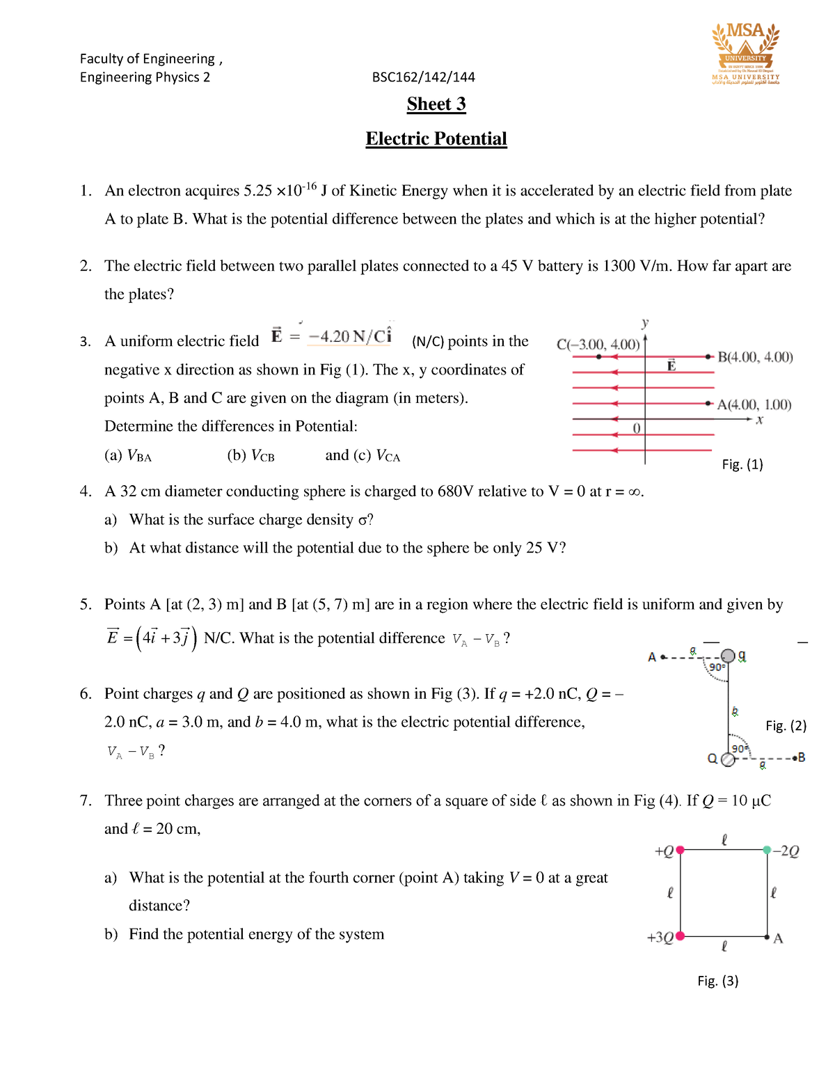 Sheet 3 - BSC162- Fall 22 - Faculty Of Engineering , Engineering ...