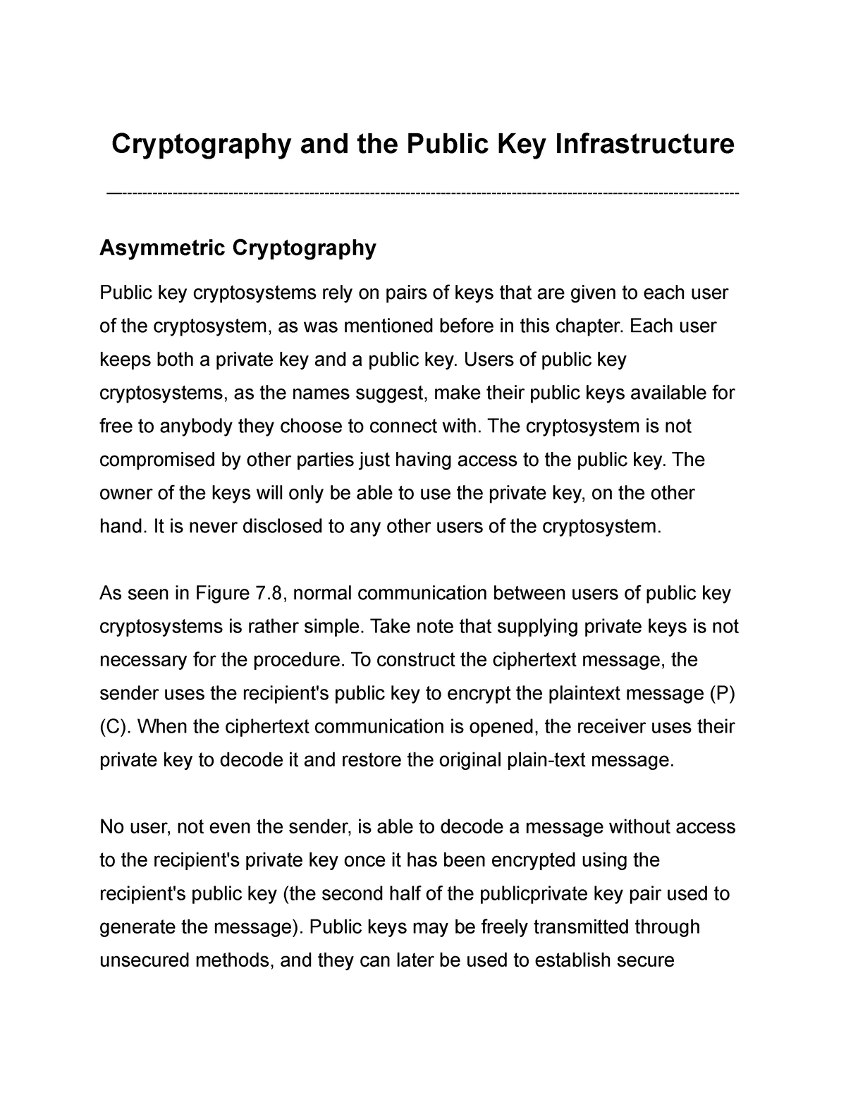 Chapter 7 - Cryptography And The Public Key Infrastructure - Pt ...