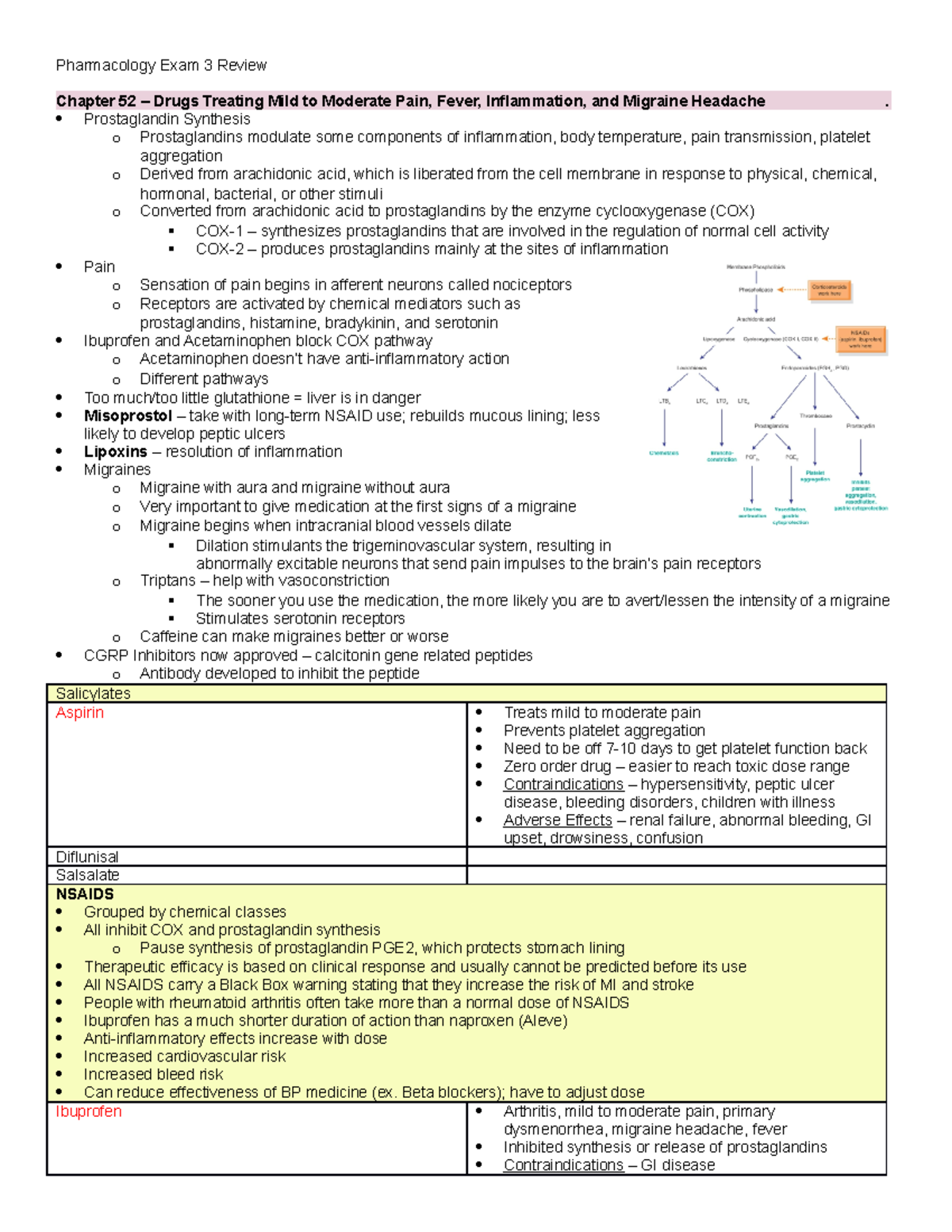 Pharmacology Exam 3 Review X - Pharmacology Exam 3 Review Chapter 52 ...