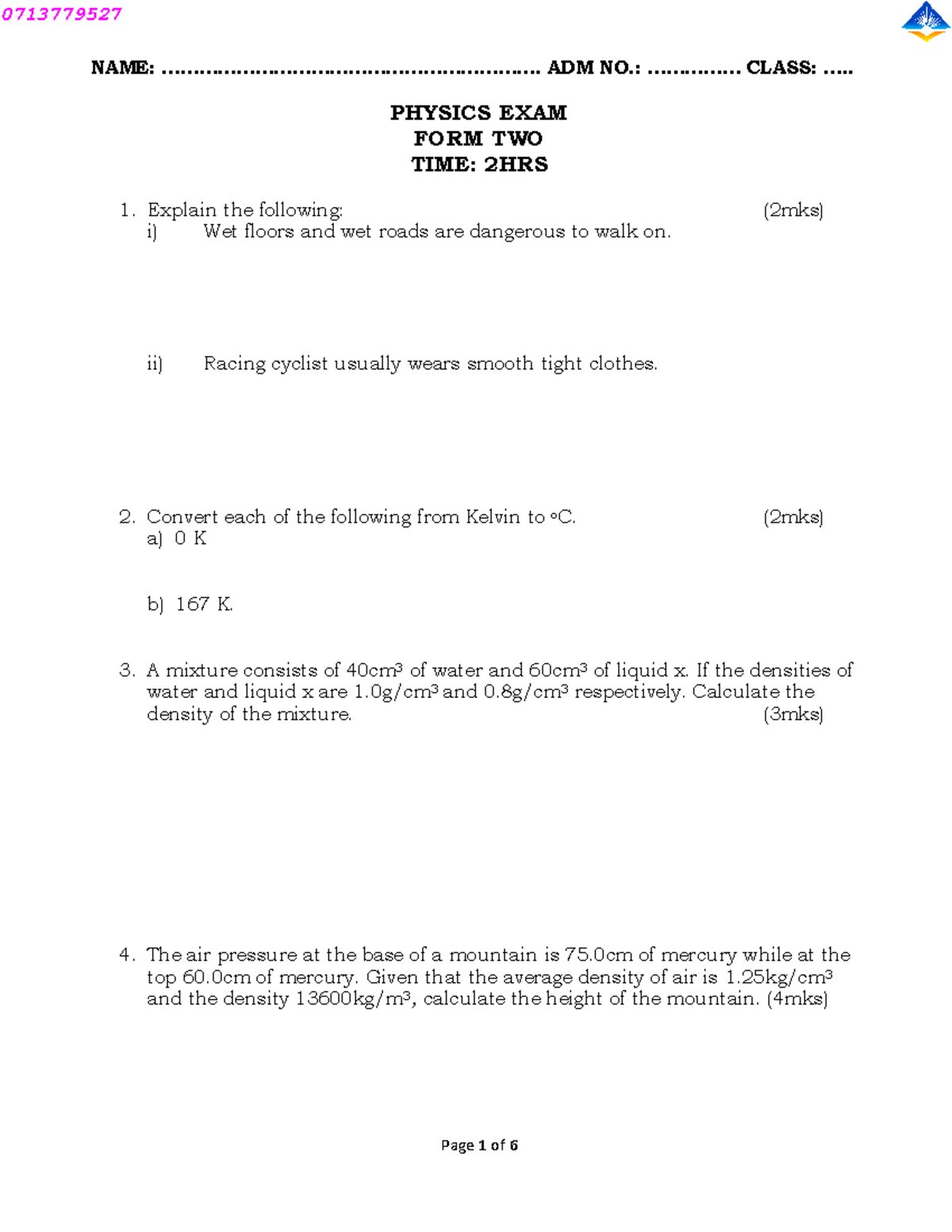 PHY F2 QS MIXING CHEMICALS NAME