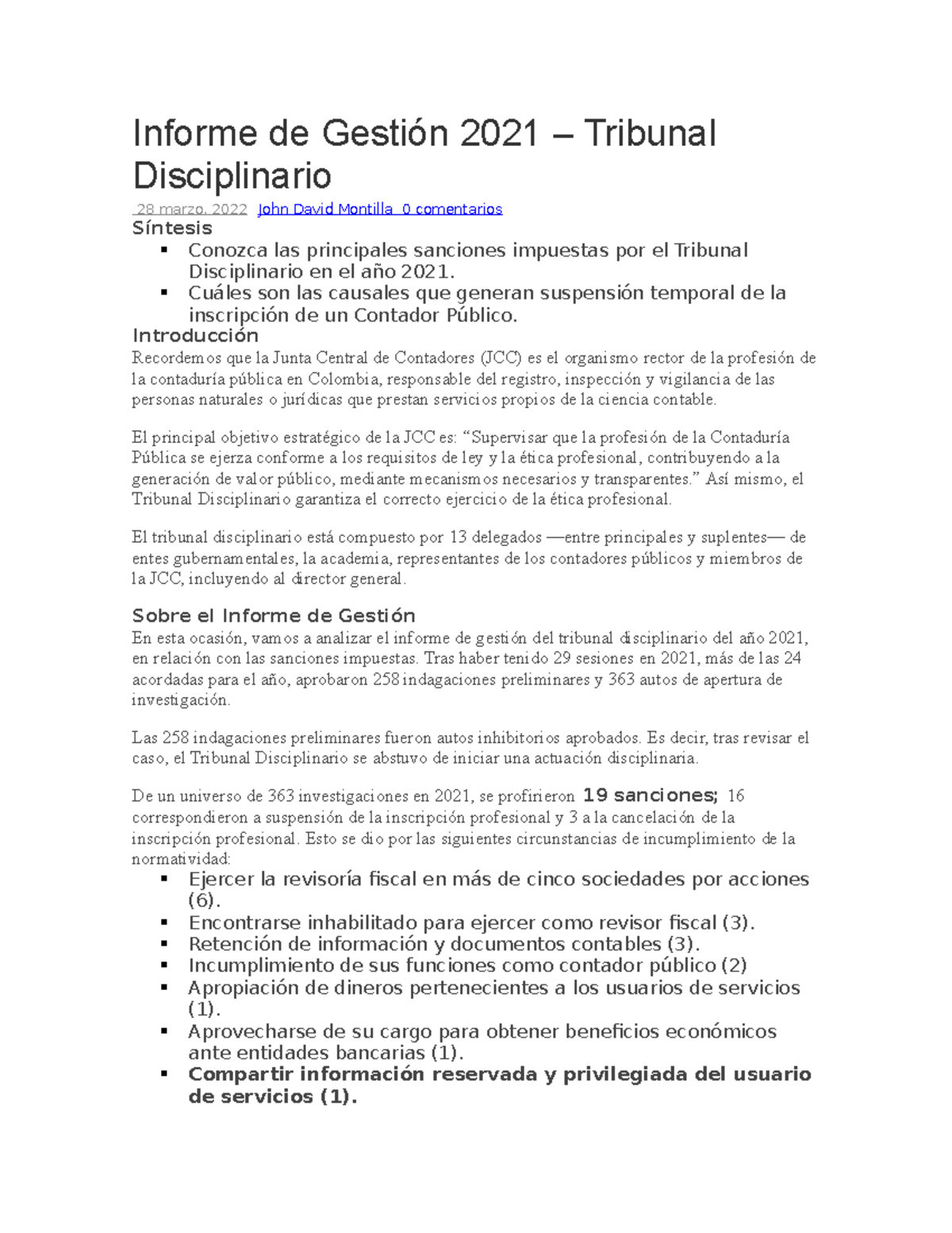 Informe de Gestión 2021 JCC - Informe de Gestión 2021 – Tribunal ...