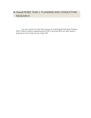 Task 3 OHM2 Passed - Rachael Nolan OHM2 Task 3 December 7, 2022 A ...
