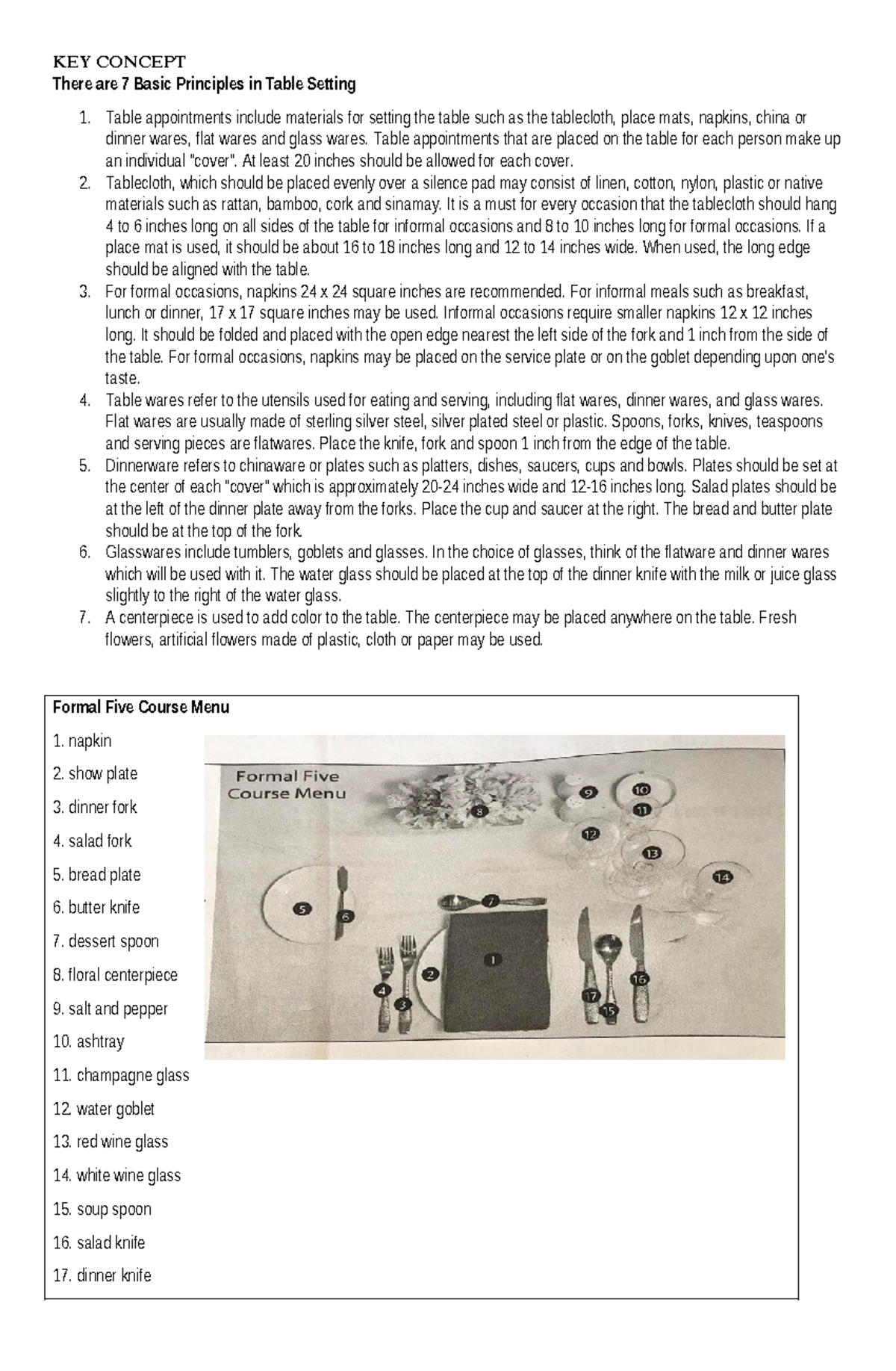 Week 9 - Credit to the rightful owner. - KEY CONCEPT There are 7 Basic ...