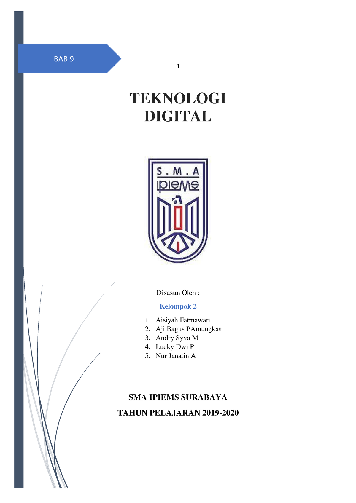 Makalah Teknologi Digital - I BAB 9 1 TEKNOLOGI DIGITAL Disusun Oleh ...