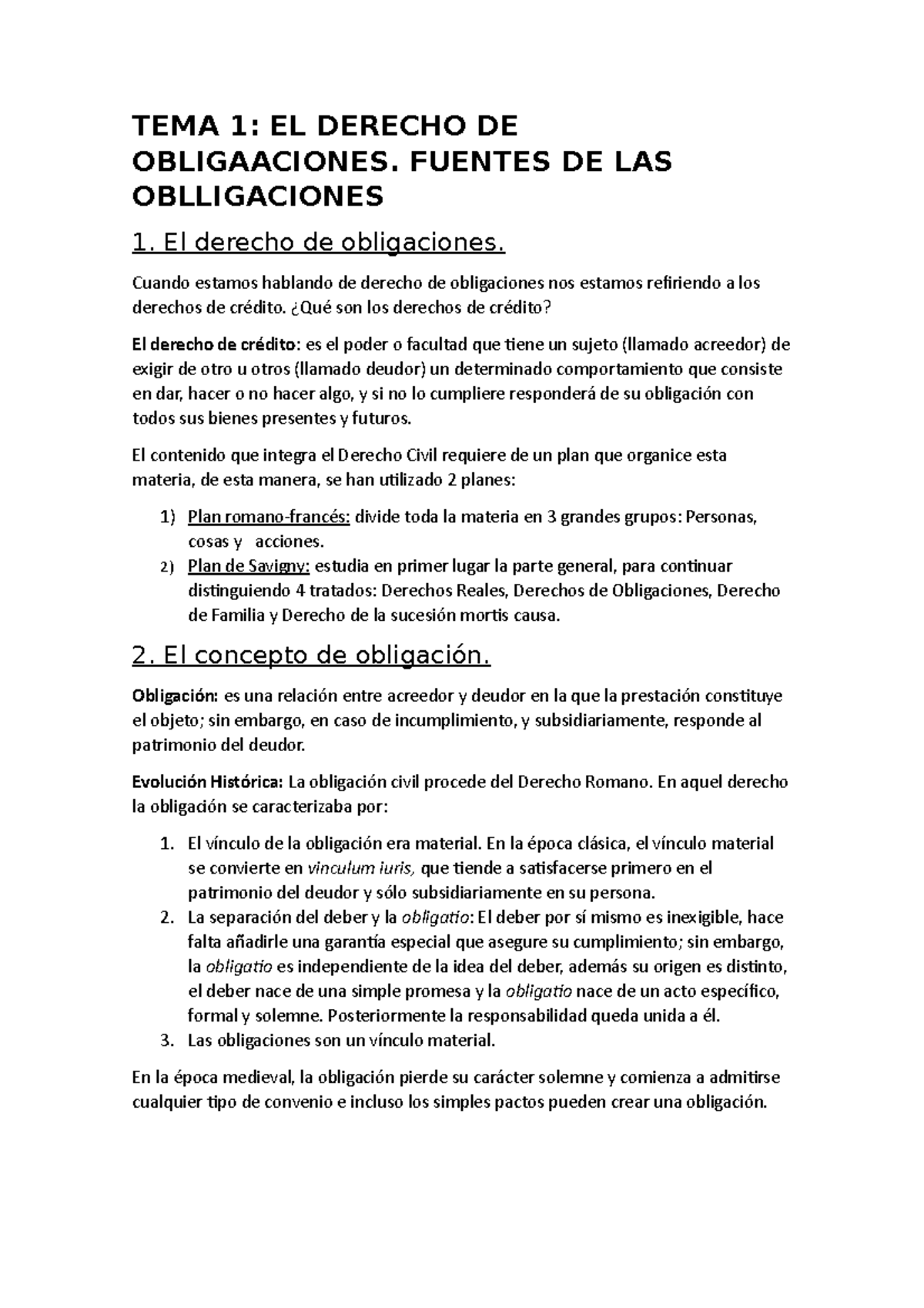 TEMA 1 OB - TEMA 1 DERECHOS DE OBLIGACIONES Y CONTRATOS. ELADIO - TEMA ...