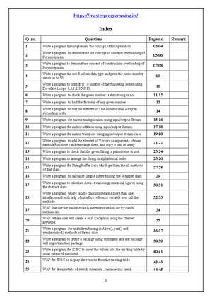 Java Programming Exercises With Solutions (PDF)