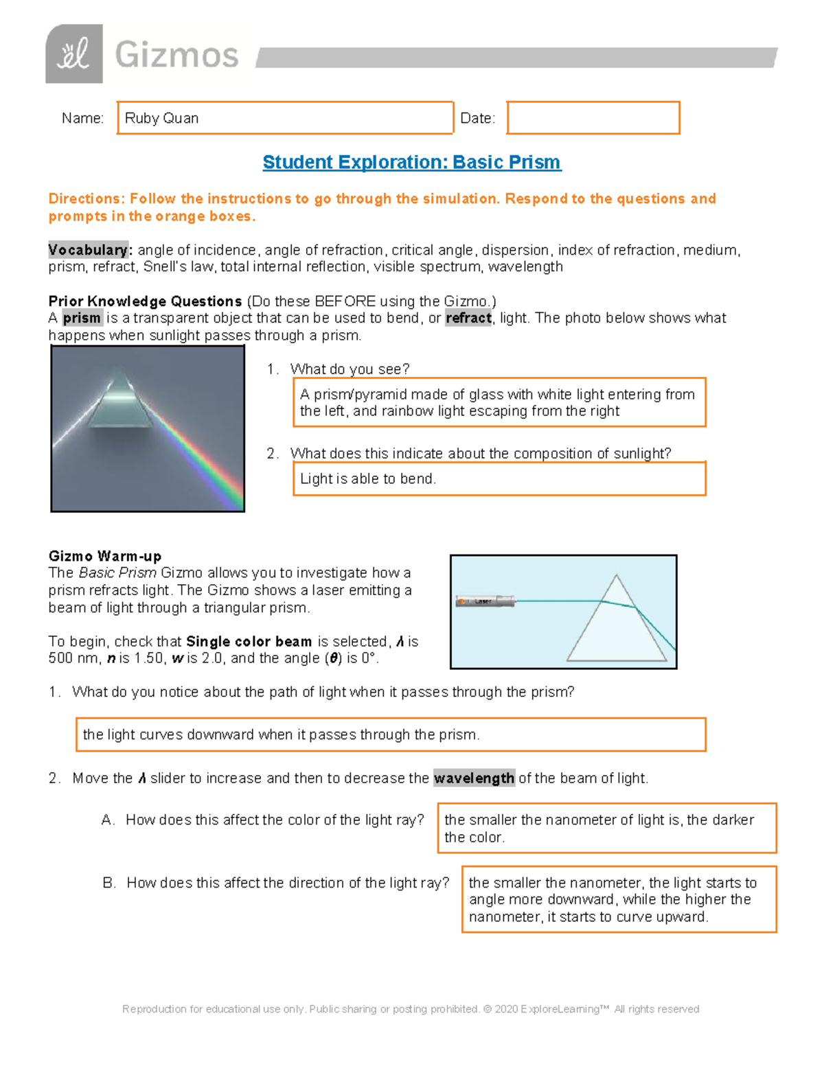 Cheat Sheet: Senses Gizmo Answers & Quiz Help - afet8g6