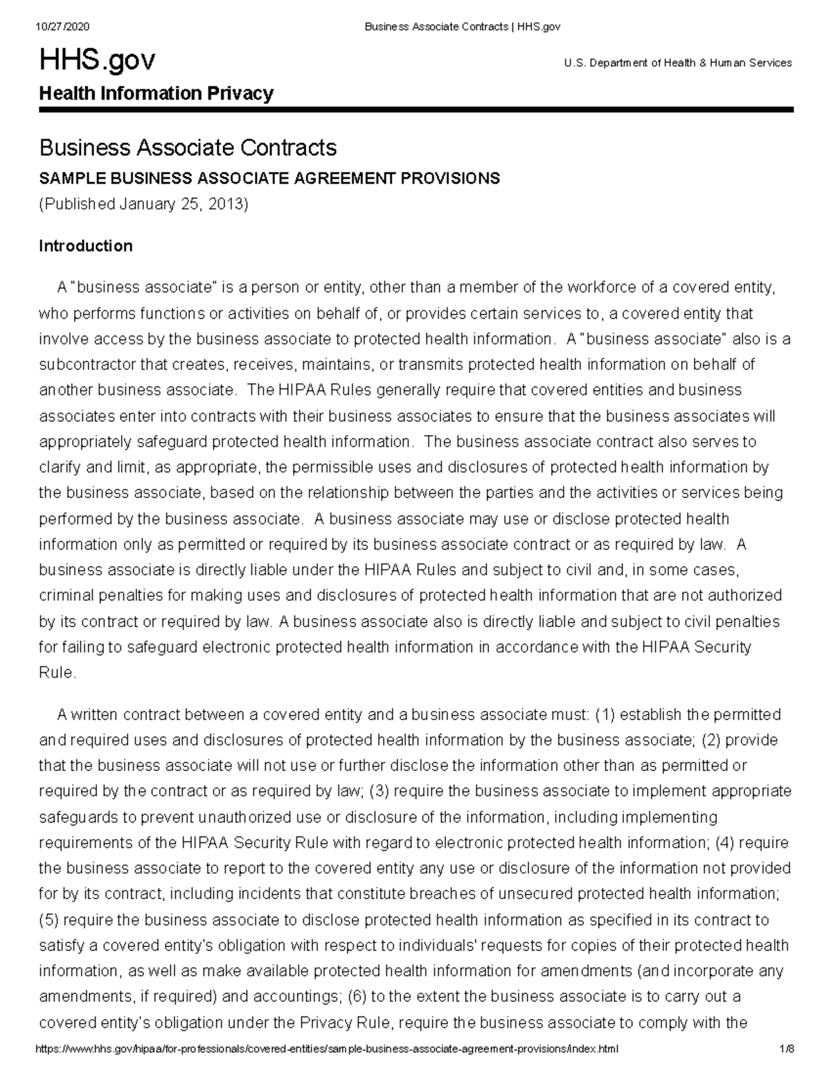 sample-business-associate-contracts-hhs-business-associate-contracts