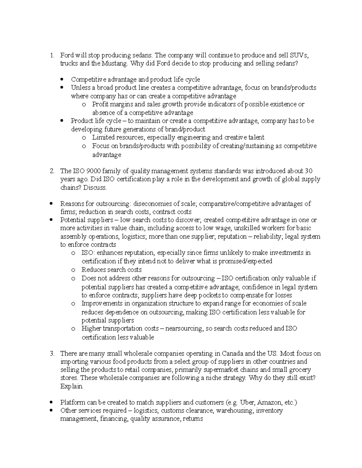 Test September 2019, questions and answers - Ford will stop producing ...