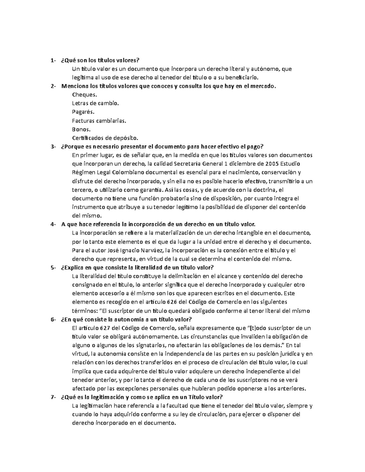 Titulos Valores 1 ¿qué Son Los Títulos Valores Un Título Valor Es Un Documento Que Incorpora 7097