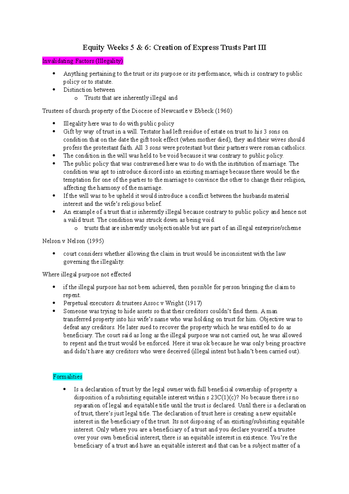 Equity Lecture Notes Week 6 - Equity Weeks 5 & 6: Creation of Express ...