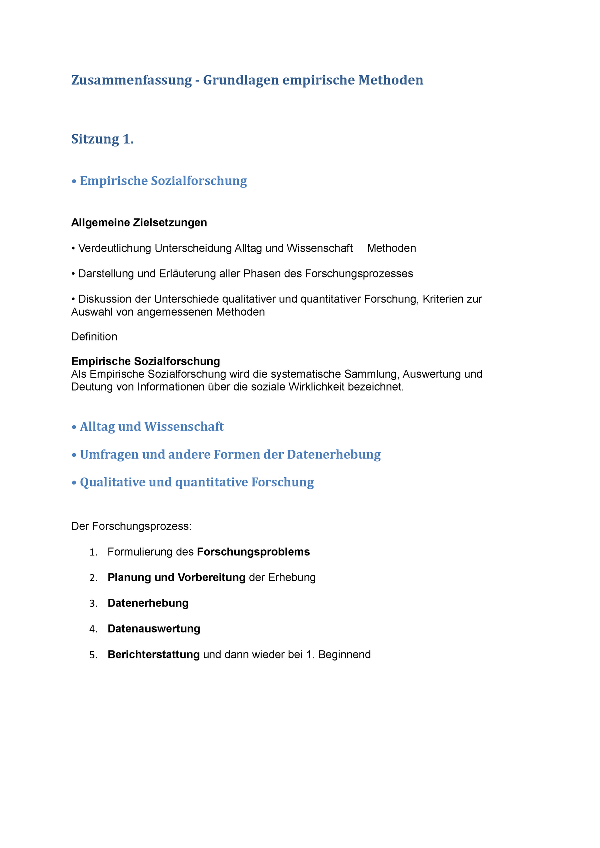 Gl - Zusammenfassung Grundlagen Empirischer Methoden - Zusammenfassung ...