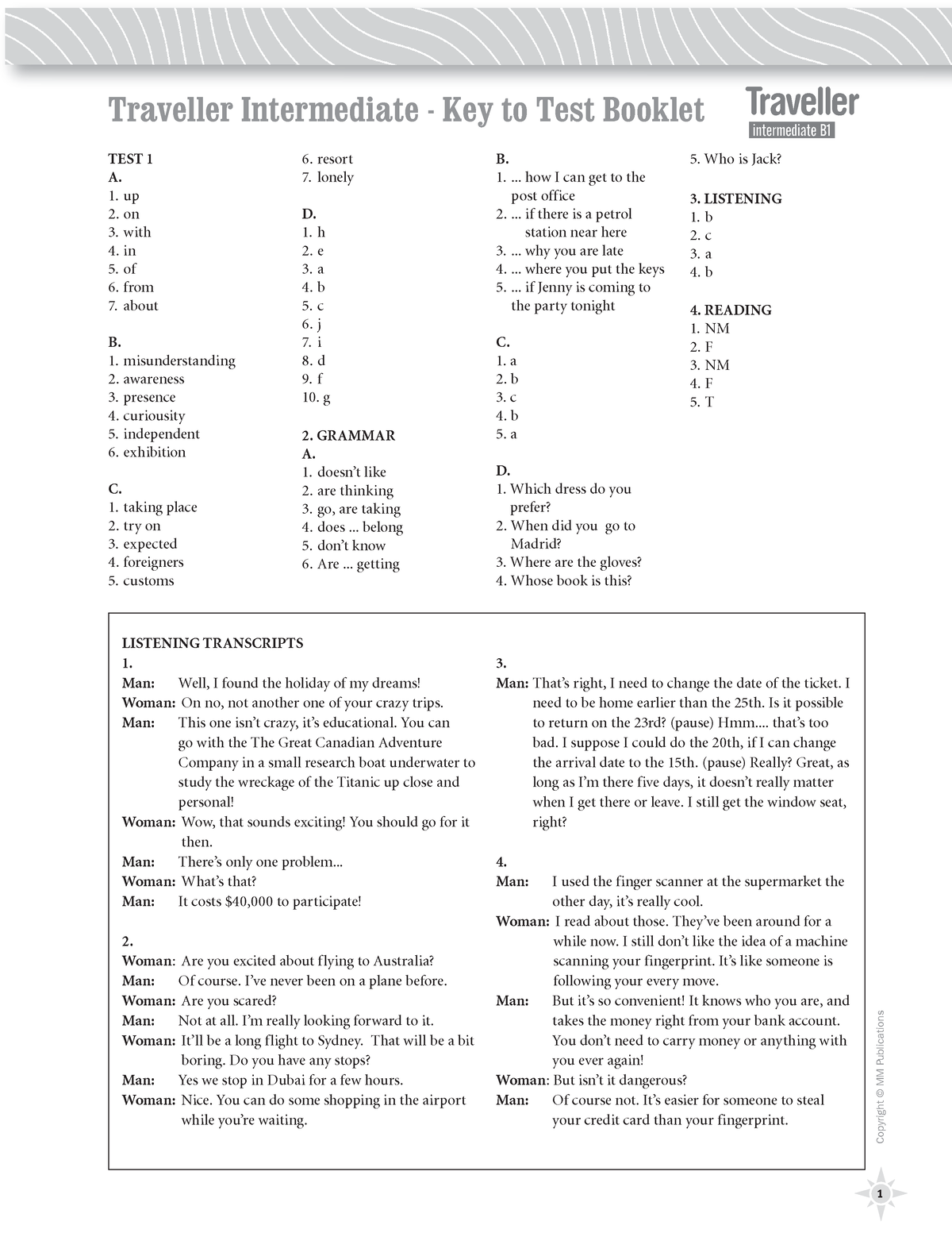 traveller intermediate test booklet pdf