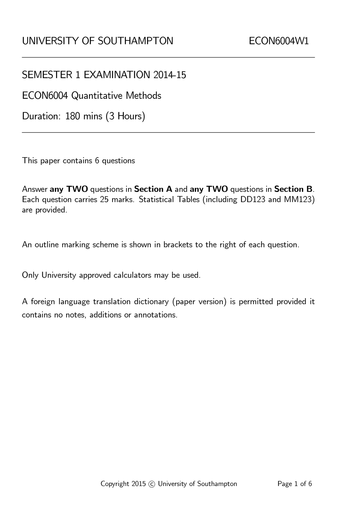 university of southampton e assignments