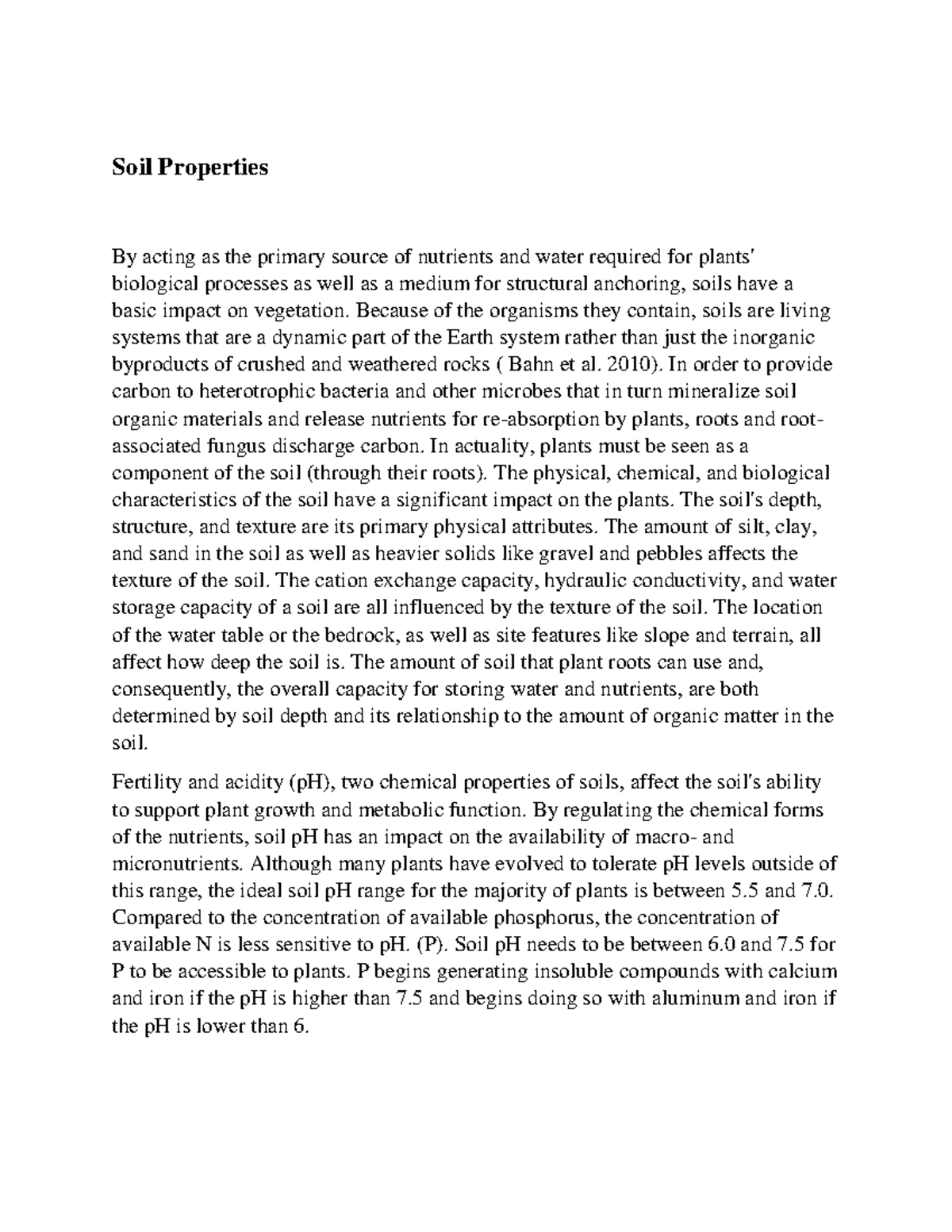 Ecology And The Environment Chapter 1 Part 3 - Soil Properties By ...