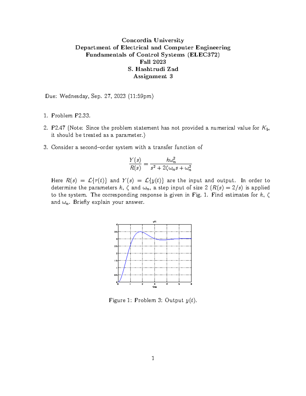 Asn3 Assignment 3 Concordia University Department of Electrical and