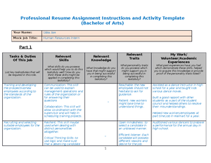 Mock Job #4 - R&D Lab Assistant - Mock Job #4 - R&D Lab Assistant ...