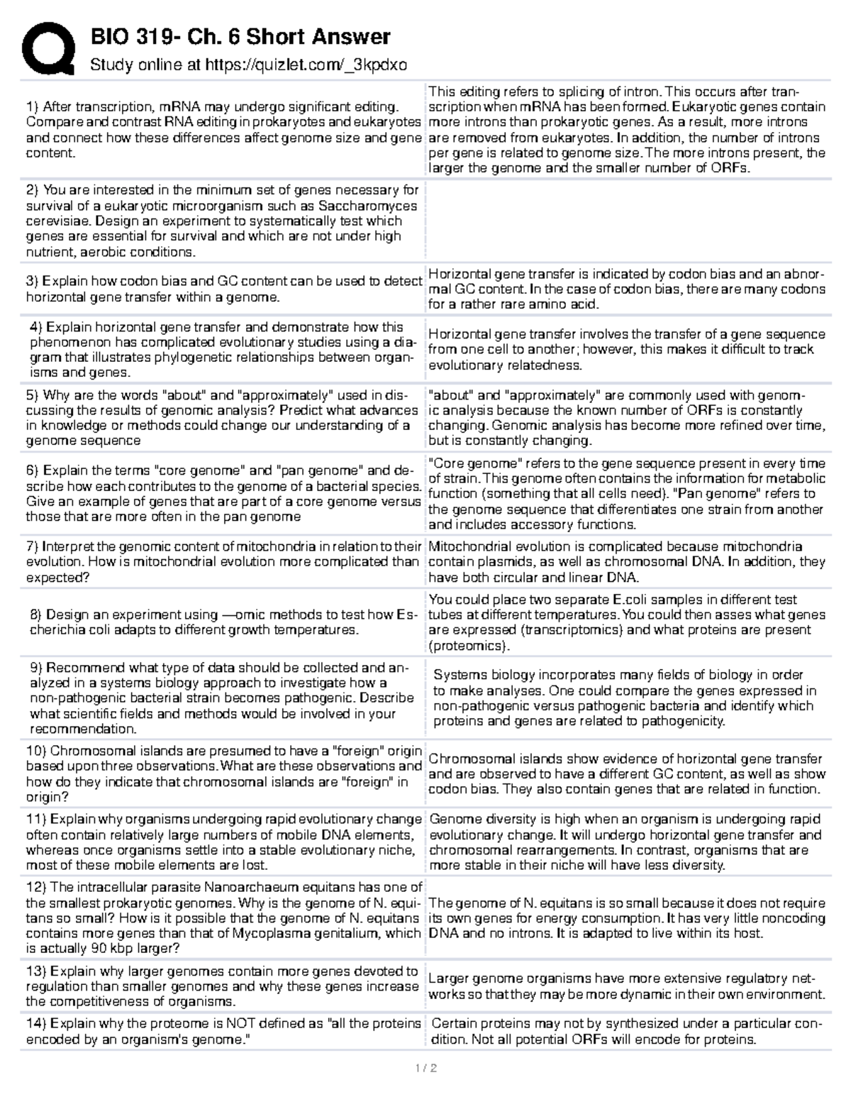Chapter 6 Micro Short Answer - BIO 319- Ch. 6 Short Answer Study online ...
