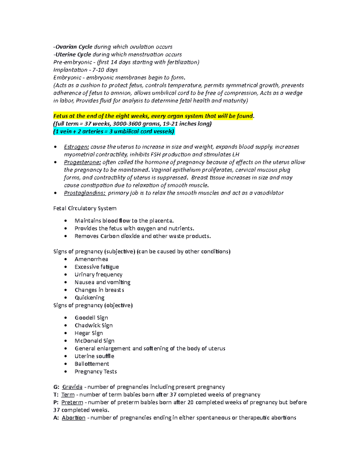 Info - Maternity notes -Ovarian Cycle during which ovulation occurs ...