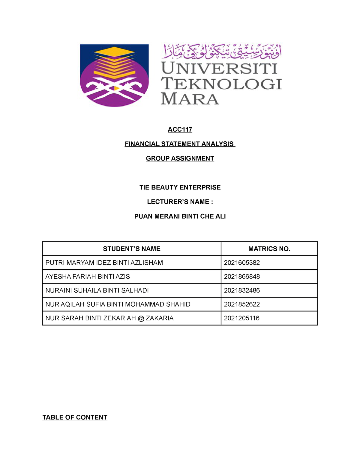 account assignment acc117