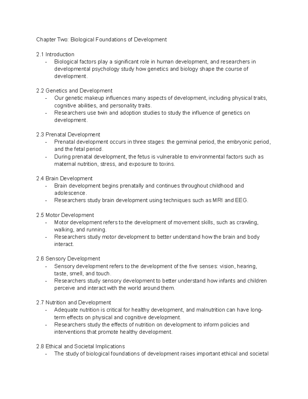 Chapter Two: Biological Foundations of Development - 2 Genetics and ...