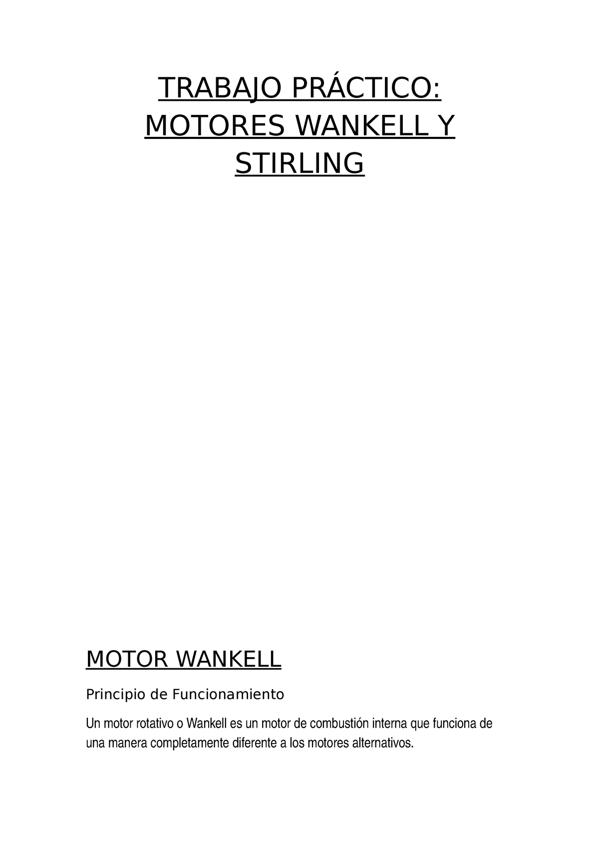 Motores Wankel Stirling Studocu